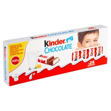 Kinder Chocolate Tyčinky z mléčné čokolády s mléčnou náplní 24 x 12,5g