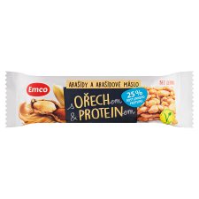 Emco Arašídy a arašídové máslo s ořechem & proteinem 40g