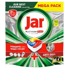 Jar Platinum Plus All in One Dishwasher Tablets Lemon, 102 Tablets