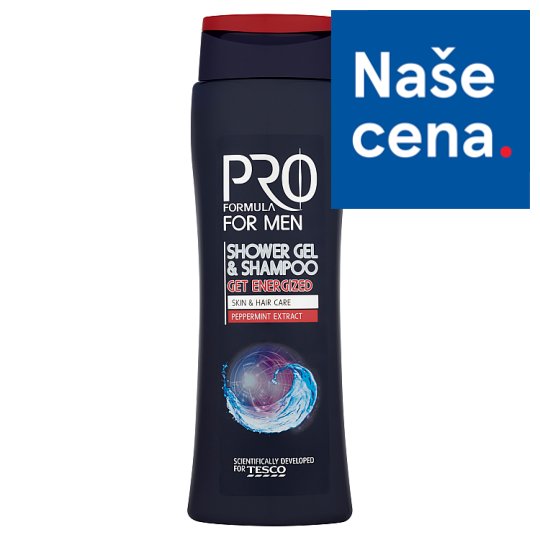 Tesco Pro Formula For Men sprchový gel a šampón Get Energized 400ml