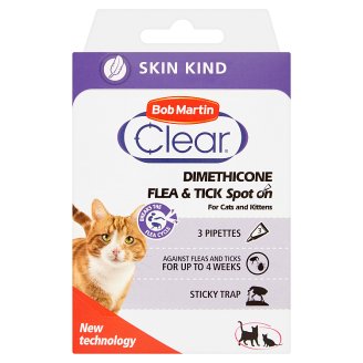 Bob Martin Clear Dimethicone Spot On pro kočky a koťata 3 ks