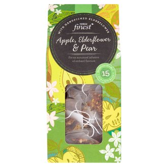 Tesco Finest Ovocný čaj z jablka, bezového květu a hrušky 15 ks 37,5g