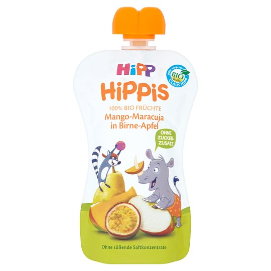 HiPP HiPPis Bio 100% ovoce hruška-jablko-mango-marakuje 100g