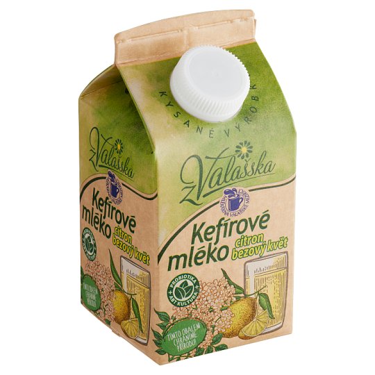 Mlékárna Valašské Meziříčí Kefir Milk Lemon and Elderberry 450g