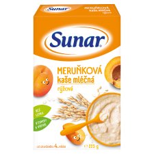 Sunar Mléčná kaše meruňková rýžová 225g