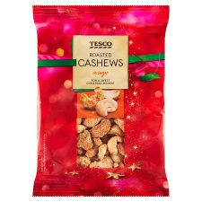 Tesco Roasted Cashews in Sugar 110g