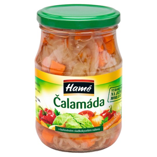 Hamé Čalamáda v kořeněném sladkokyselém nálevu 330g