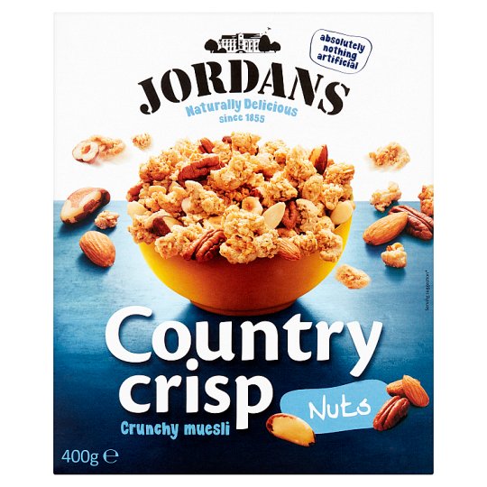 Jordans Country Crisp celozrnné obilné lupínky s ořechy 400g