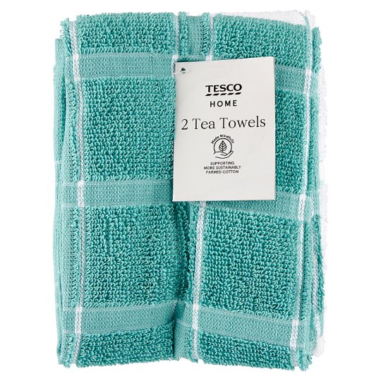 Tesco Home Tea Towels 2 pcs Tesco Groceries