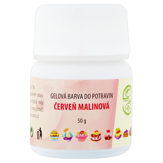 Gelová barva do potravin Červeň malinová 50g (Aroco)