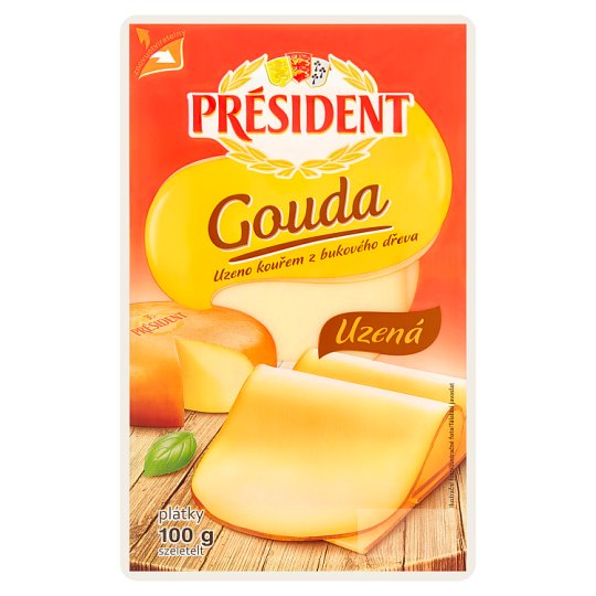 Président Gouda uzené plátky 100g