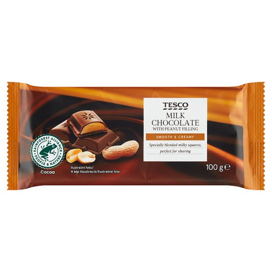 Tesco Milk Chocolate with Peanut Filling 100g Tesco Groceries