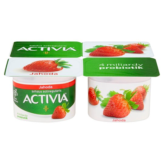 Activia probiotický jogurt jahoda 4 x 120g