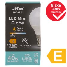 Tesco Home LED žárovka 4,2W E14 teplé bílé světlo 1 ks