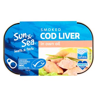 Sun & Sea Uzená tresčí játra ve vlastním oleji 120g