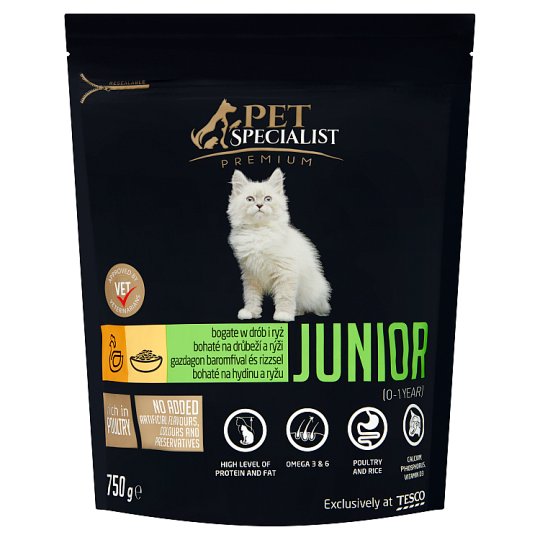 Tesco Pet Specialist Premium Junior bohaté na drůbeží a rýži 750g