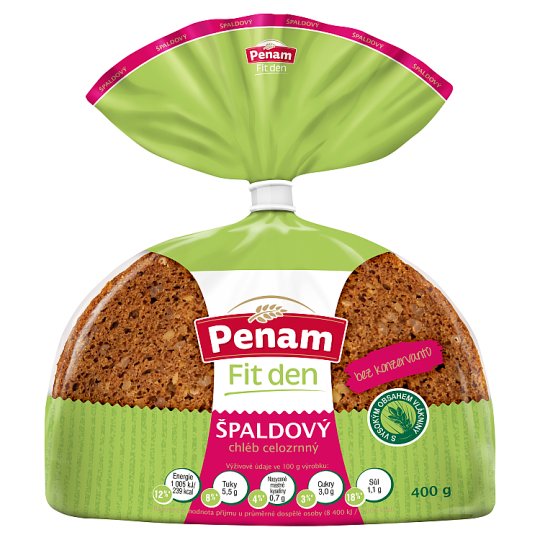 Penam Fit den Wholemeal Spelled Bread 400g