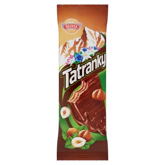 Sedita Tatranky Oplatky s lískoořechovou krémovou náplní v mléčno-kakaové polevě 30g