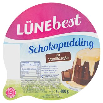 Lünebest Pudink s čokoládovou příchutí s polevou s vanilkovou příchutí 400g