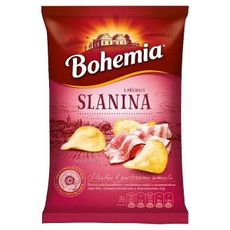 Bohemia Chips s příchutí moravská slanina 77g