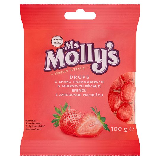 Ms Molly's Drops s jahodovou příchutí 100g