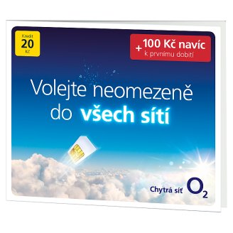 O2 PředplaDENka s kreditem 20 Kč + 100 Kč kreditu navíc