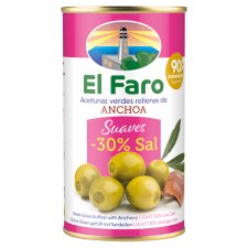 El Faro Green Olives Stuffed with Anchovy 350g