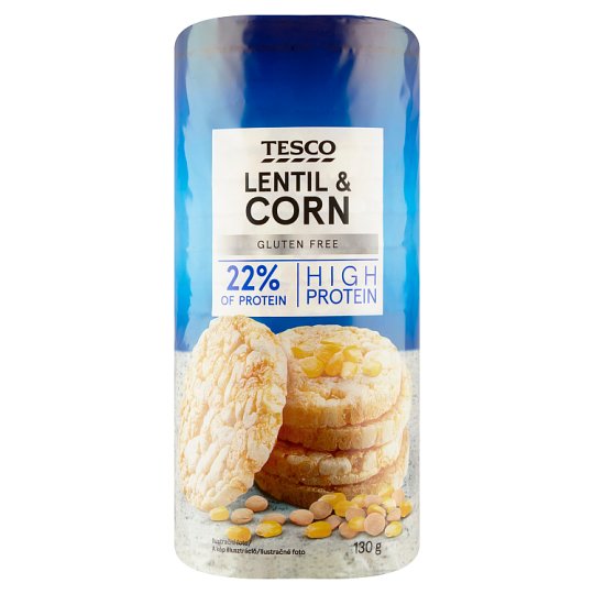 Tesco Lentil & Corn Cakes with a High Protein Content 130g Tesco
