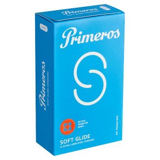 Primeros Soft Glide extra tenké kondomy se zvýšenou dávkou lubrikace a svěží vůní, 12 ks
