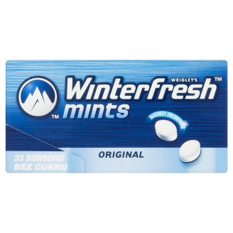 Wrigley's Winterfresh Original mentolovo-mátové bonbony bez cukru 22g