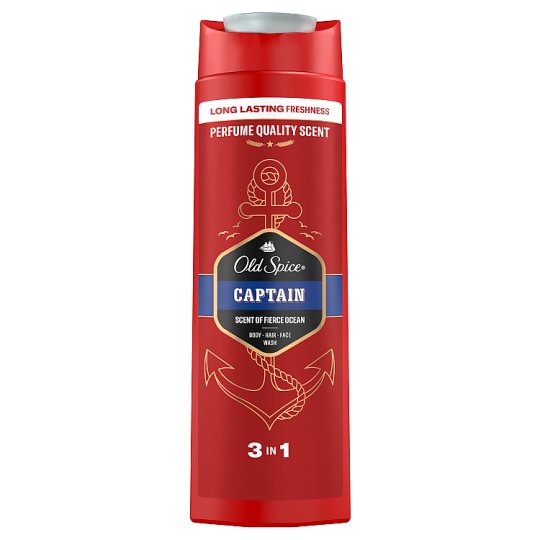 Old Spice Captain Shower Gel And Shampoo For Men 400 Ml 3 In 1 Long Lasting Fresh Tesco Groceries