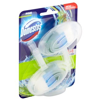 Domestos 3 v 1 Pine tuhý WC blok 2 x 40g