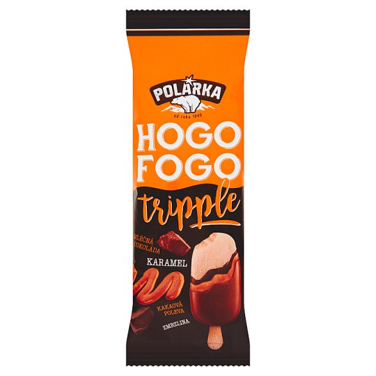Polárka Hogo Fogo Tripple zmrzlina mléčná čokoláda, karamel, kakaová poleva 69g
