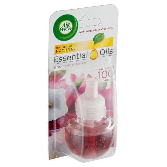 Air Wick Essential Oils Tekutá náplň do elektrického přístroje - jemný satén a měsíční lilie 19ml
