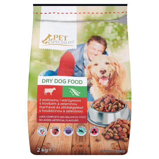 Tesco Pet Specialist Kompletní krmivo pro dospělé psy s hovězím a zeleninou 2kg