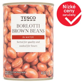 Tesco Fazole barevné borlotti ve vodném nálevu 400g