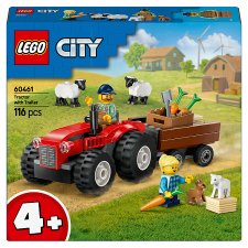 LEGO City 60461 Červený traktor s přívěsem a ovcemi