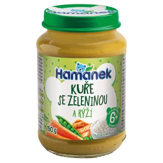 Hamánek Kuře se zeleninou a rýží 190g