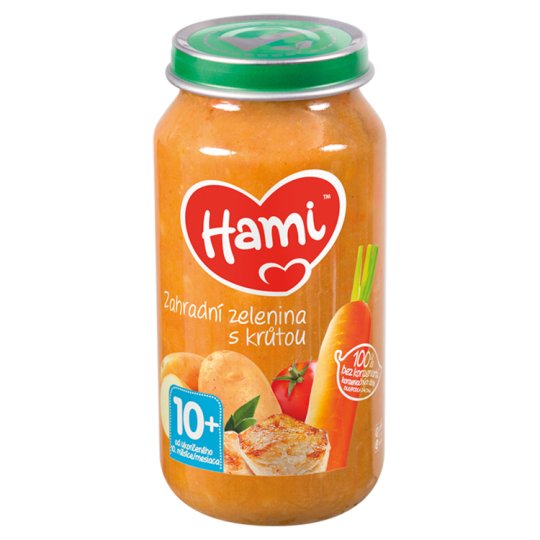 Hami masozeleninový příkrm Zahradní zelenina s krůtou od uk. 10. měsíce 250g