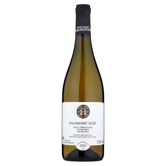 Vinné Sklepy Lechovice Rulandské šedé víno s přívlastkem pozdní sběr polosladké bílé 750ml