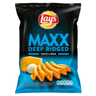 Lay's Maxx Smažené bramborové lupínky s příchutí sýra a cibulky 70g
