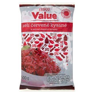 Tesco Value Zelí červené kysané 500g