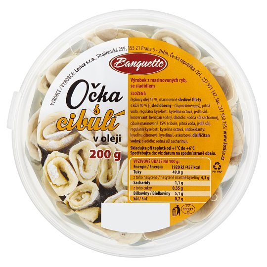 Banguette Očka s cibulí v oleji 200g