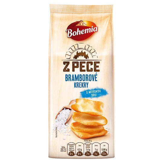 Bohemia Z pece bramborové krekry s mořskou solí 100g