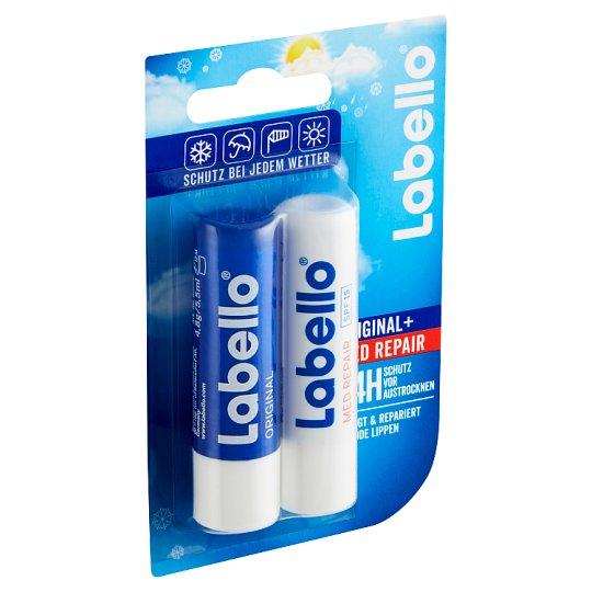 Labello Original + Med Repair Lip Balm 2 x 4.8g Tesco Groceries