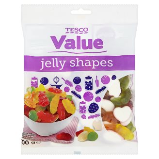 Tesco Value Jelly shapes cukrovinky želé s ovocnými příchutěmi 500g