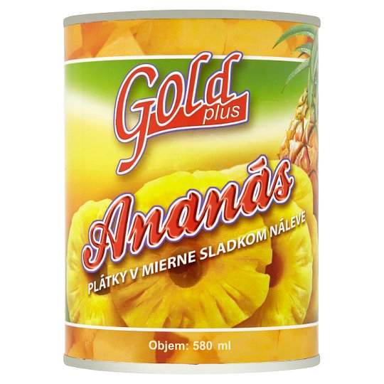 Gold Plus Ananas plátky v sladkém nálevu 565g