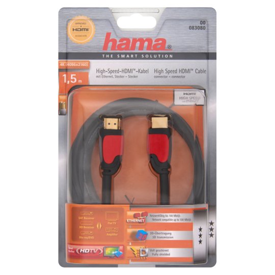 Hama High Speed HDMI Cable with Connector 1.5 m Tesco Groceries