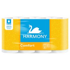 Harmony Comfort White Toilet Paper 2 Ply 8 pcs