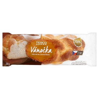 Tesco Vánočka tuková se žmolenkou 500g